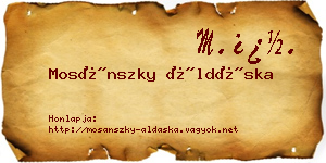 Mosánszky Áldáska névjegykártya